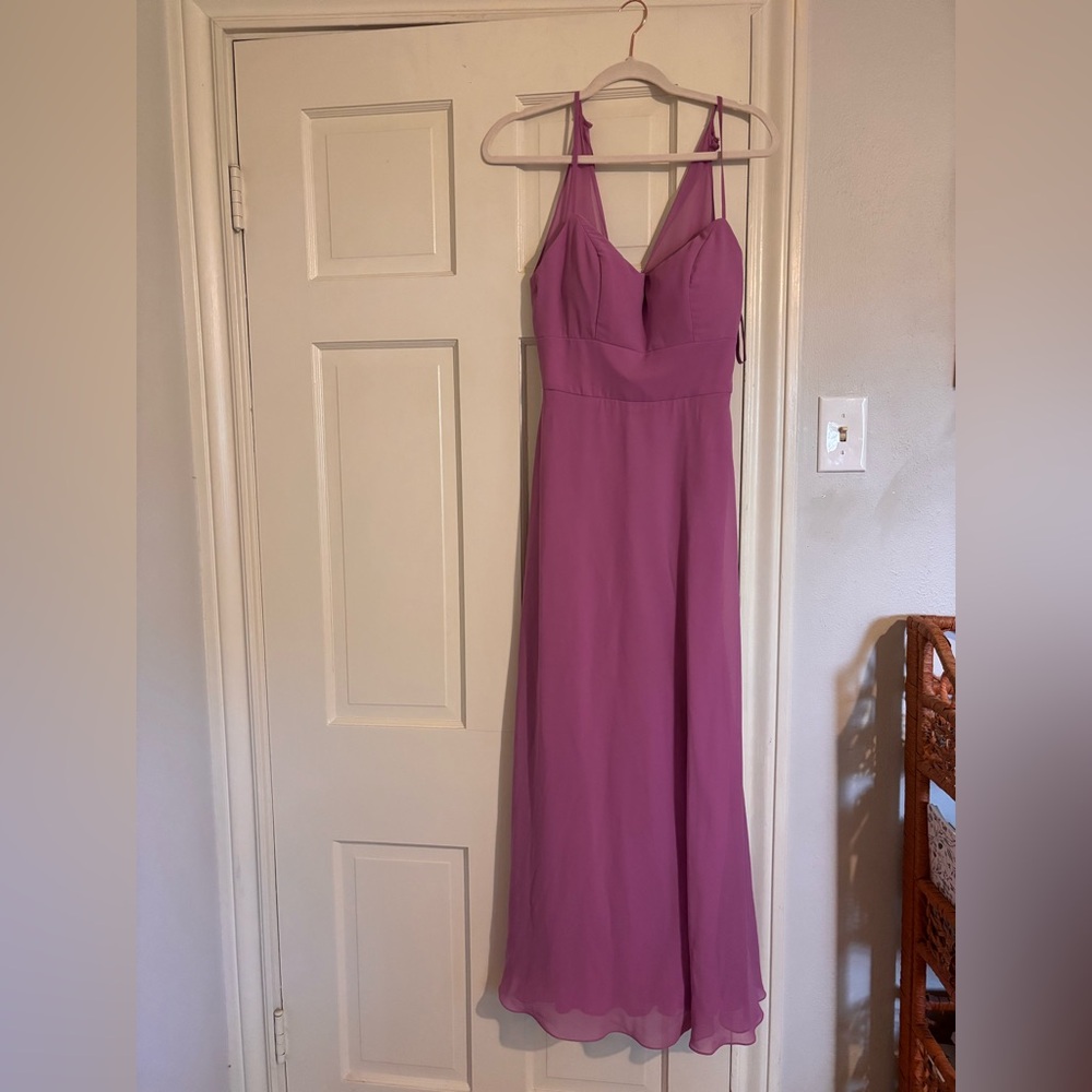 Mori Lee Lilac Spaghetti Strap Dress